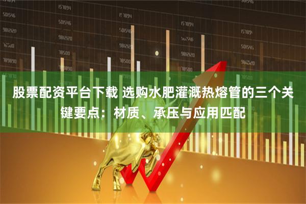 股票配资平台下载 选购水肥灌溉热熔管的三个关键要点：材质、承压与应用匹配
